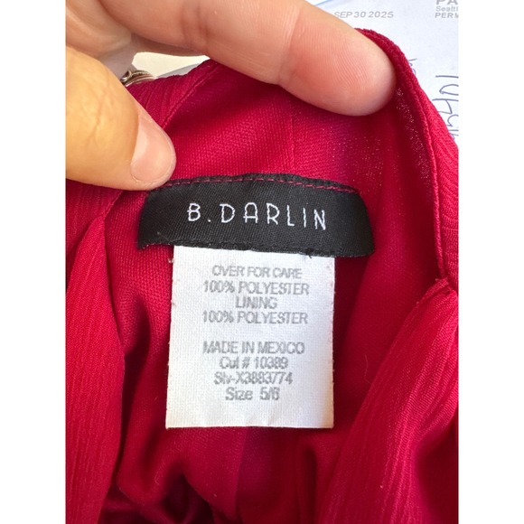 Y2K Babydoll Midi Dress‎ Womens Small Red High Low Holiday Party Fairy 90s Lined - Picture 10 of 11